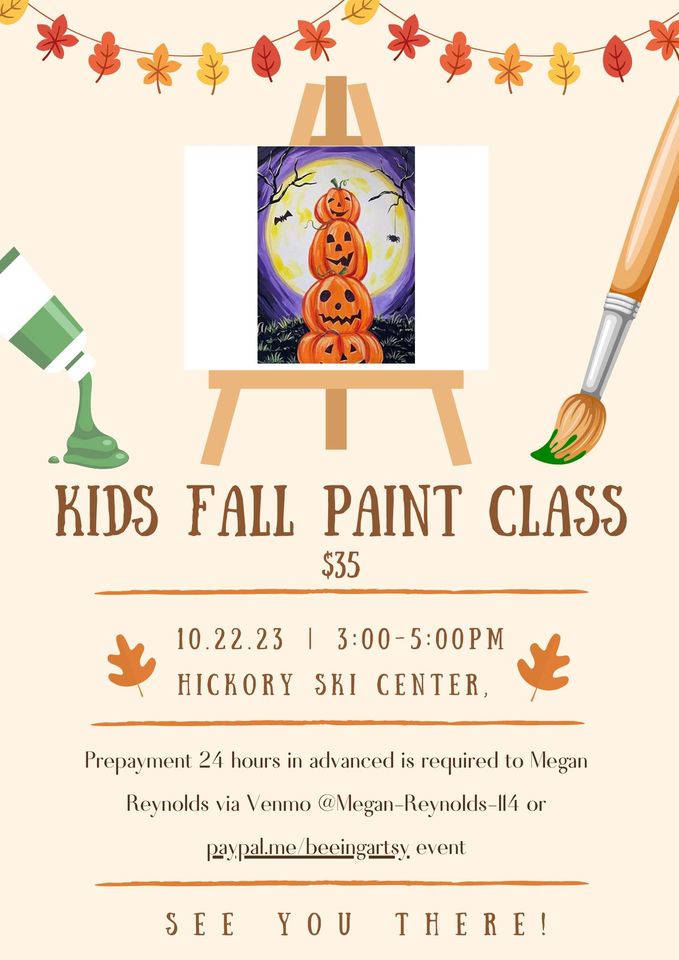 Kids Fall Painting Class at Hickory Hill Ski Center